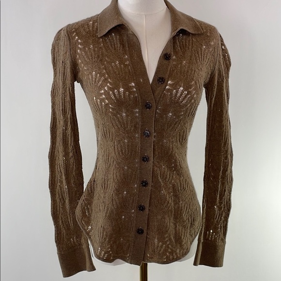 NAADAM Pointelle Button Down Sweater XS - Picture 1 of 9